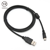 Kabel pengisi daya Cepat USB 2.0 pria ke USB mikro 5A jaket nilon pemisah Y kepala ganda untuk penggunaan komputer dan kamera