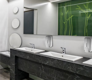 Distributeur de savon liquide manuel mural moderne en plastique personnalisé FANDA Factory, écologique, pour les toilettes publiques - Product Image 6