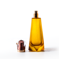 Flacon de parfum de luxe en verre ambré de créateur 30ml 50ml 100ml – Flacon de parfum fantaisie pour homme avec pulvérisateur à pompe et bouchon hermétique