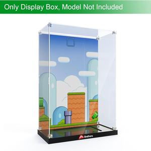 Vitrine en acrylique Super Mario <span class=keywords><strong>World</strong></span> Mario Yoshi Playst 71438, base en plaque acrylique transparente, fond peint HD - Product Image 2