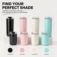 Tasse à café/bouteille d'eau isotherme personnalisée de 8 oz en acier inoxydable 304 à double paroi, couleur dégradée, avec couvercle en PP, simple et idéale pour les voyages