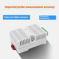 DIN 35mm Rail Digital Temperature Humidity Sensor Transmitter 4~20mA 0-10V RS485 Control Module ABS OEM Humidity Monitor