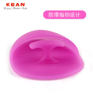 Brosse nettoyante faciale en silicone Kean, poils doux, nettoyage en profondeur manuel, brosse pour masque facial avec poignée - Product Image 3