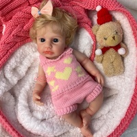Poupée Reborn en Silicone Intégral de 12 Pouces, Cheveux Blonds, Yeux Ouverts, Faite à la Main, Réaliste, Collectionnable, Vente en Gros