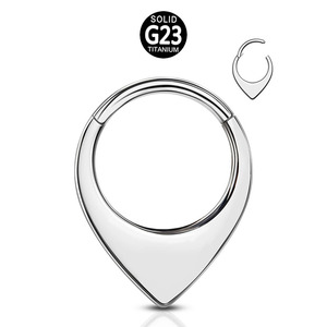 Anelli Septum a Forma di Cuore in Titanio Solido F136 G23, 16G 8/10MM, Gioielli per Piercing, Delicati Orecchini <span class=keywords><strong>Helix</strong></span> e Daith per Donne - Product Image 1