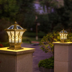 Pilier solaire Antique Offre Spéciale, éclairage d'extérieur pour porte de jardin, <span class=keywords><strong>lampe</strong></span> murale à LED en aluminium, lampadaire moderne - Product Image 6