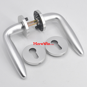 Estilo americano <span class=keywords><strong>de</strong></span> plata simple <span class=keywords><strong>de</strong></span> la puerta <span class=keywords><strong>de</strong></span> aluminio manija <span class=keywords><strong>de</strong></span> palanca en rosa para puerta - Product Image 2