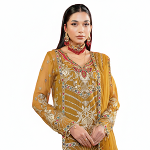 Trajes de fiesta de diseñador listos para mujer Faisalabad Partywear Shalwar Kameez Ladies Stitched Salwar para ocasiones especiales - Product Image 1
