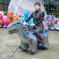 Dinosaure Électrique Animatronique Portable et Montable pour Manège, Équipement de Décoration Thématique pour Centres Commerciaux et Plazas