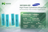 Baterai Silinder Samsung NMC 3.7V 2000mAh Untuk Perangkat Berdaya Tinggi