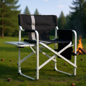 Chaise de Réalisateur Légère et Surdimensionnée Db avec Cadre en Aluminium, Table Latérale et Poches de Rangement pour le Camping en Extérieur - Product Image 2