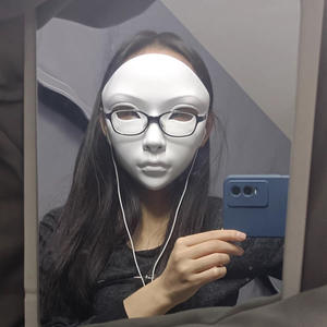 หน้ากากไซเบอร์พังก์สำหรับผู้ชาย อุปกรณ์จัดงานปาร์ตี้สวยงาม สไตล์โบราณ หน้ากากฮั่นฝู อุปกรณ์เสริมชุดคอสเพลย์อนิเมะ - Product Image 4