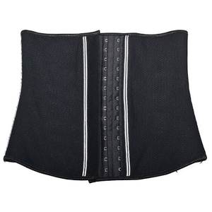 Corset de compression noir Performance Driven de 28 cm avec 17 baleines, garnitures réfléchissantes 809-28cm17-6 3Hook - Product Image 4