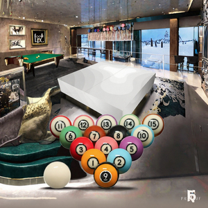 Ensemble de billes de billard en résine de 57,2 mm, aspect cristal, pour jeu de billard, emballage personnalisé - Product Image 3