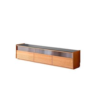 Meuble TV Liuyan en bois de cerisier massif, meuble TV de 2,1 m x 2,3 m avec rangement, meubles de salon - Product Image 5