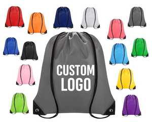 Cá nhân hoá tùy chỉnh cinch vẽ chuỗi Túi số lượng lớn thể thao phòng tập thể dục Polyester dây kéo Ba lô túi với in logo - Product Image 1