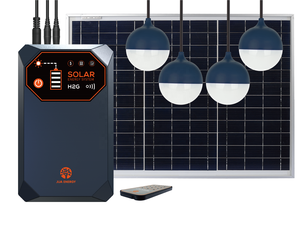 Sistema de Energía Solar para el Hogar <span class=keywords><strong>JUA</strong></span>, Paga Según Consumo, Mini Kit de Luz Solar Portátil con 4 Luces LED para Áreas Rurales de África - Product Image 1