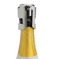Bouchon de bouteille de vin mousseux en métal argenté de haute qualité, bouchon de scellage long, bouchon de champagne en acier inoxydable