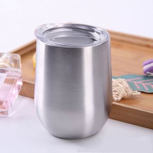 แก้วกาแฟสแตนเลสสองชั้นปี 2022 พร้อมฝาปิด สำหรับใส่ไข่ กาแฟ หรือไวน์ - Product Image 1