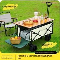Chariot de camping pliable et réglable en hauteur, modèle 2026 ; Chariot à main d'extérieur ; Petit chariot pour le camping et la vente ambulante