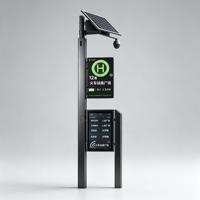 Parada de Autobús Solar Inteligente Independiente con Señalización Digital, Software en la Nube, Pantalla de Tinta Electrónica, Ahorro de Energía y Bajo Consumo