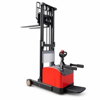Chariot élévateur électrique contrepoids avec pédale, sans stabilisateurs, compatible avec toutes les palettes, pour entrepôt et manutention de marchandises