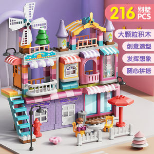 फीलो <span class=keywords><strong>2026</strong></span> फ्1161 216 पीसी विला बिल्डिंग ब्लॉक शैक्षिक मिनी घर कार्टून सपने की कहानी राजकुमारी महल वास्तुकला ईंटों - Product Image 2