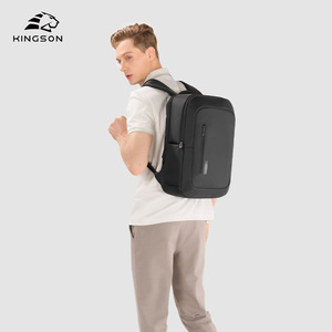 Kingsons Men's Laptop Backpack 20-35L Water Resistant Business Travel Shoulder Bag Solid Color With Laptop Compartment - Product Image 4