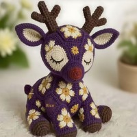Kit d'artisanat anti-stress en crochet fait main, série Cerf Sika en peluche, matériaux polyester et coton PP, pour 14 ans et plus, best-seller transfrontalier