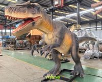 Modèle de dinosaure Allosaurus animatronique grandeur nature en métal/silicone, personnalisé pour les parcs d'attractions et les centres commerciaux, utilisation en intérieur