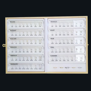 Đồ trang sức đá quý 5A CZ gemological CZ Master Bộ rạng rỡ hình dạng kích thước bảng xếp hạng đồ trang sức công cụ kim cương Kích thước hướng dẫn kim cương Kích thước biểu đồ - Product Image 6