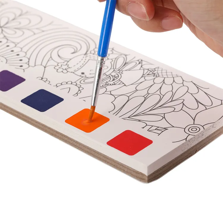 어린이 구 아슈 낙서 낙서 그리기 책과 물 색 퍼즐 가벼운 유치원 아이들 그림 책