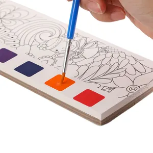 Çocuk guaj Graffiti doodle çizim kitabı ve su renk bulmaca ışık okul öncesi çocuklar boyama kitabı