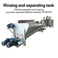 Réservoir de lavage et de séparation des matériaux flottants et coulants, réservoir de rinçage des bouteilles d'eau minérale, machine à laver le plastique