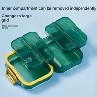Boîte à pilules en plastique transparent imprimé de logo personnalisé 7 jours pharmacie dispensaire médicaments comprimés organisateur de stockage PP étui de voyage