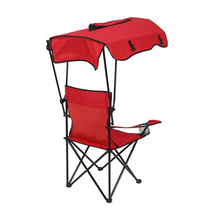 Folding Camping & Fishing <b>Chair</b> with Canopy Oxford Fabric Iron Frame Luxury Design Outdoor Use - Product Image 4