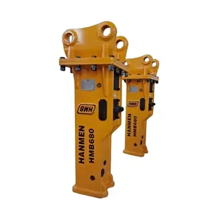 HMB hydraulic rock breaker hammer with two chisels as spare parts for 3-7 ton excavator