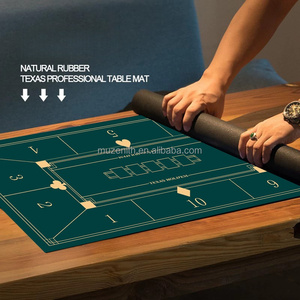 แผ่นรองโต๊ะไพ่นกกระจอกยางคุณภาพสูง ทันสมัย เป็นมิตรกับสิ่งแวดล้อม กันน้ำ พกพาสะดวก สำหรับการเล่นคาสิโน - Product Image 3