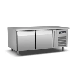 Banco da lavoro per <span class=keywords><strong>frigorifero</strong></span> con piattaforma per insalata con congelatore in acciaio inossidabile di grandi dimensioni per refrigerazione multifunzione a cappotto multiplo - Product Image 2