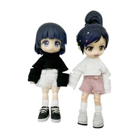 Vêtements pour poupée Ob11 Molly a Si 2.0 à l'échelle 1/12, sweat-shirt court, haut tendance en tissu, 0-24 mois