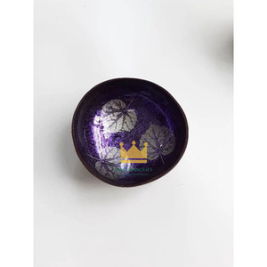 Colorful Interior Lacquer <b>Coconut</b> <b>Shell</b> Bowls Handcrafted Natural Wood Grain Bowls for Kitchen Table Setting - Product Image 3