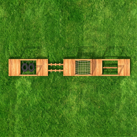 Structure d'escalade en bois d'extérieur pour aire de jeux pour enfants, équipement d'entraînement sensoriel et poutre d'équilibre, ensemble de fitness préscolaire durable