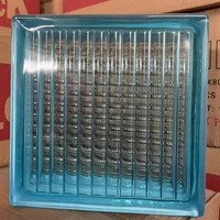 Bloc de verre creux teinté décoratif, brique de verre carrée, brique de verre ambrée pour la construction de murs-rideaux, la séparation des espaces domestiques et hôteliers