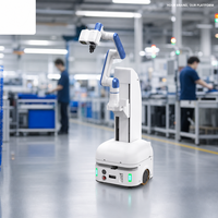 Robot mobile collaboratif Nova23kg AGV à 6 axes avec bras PLC, solutions OEM personnalisées pour l'automatisation d'usine et la manutention de l'acier inoxydable