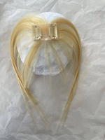 LL Beauty Remy Hair Straight Chinese Hand-Tied Invisible Knots Bangs Hairpiece Voluminous Lightweight Natural Looking for Women