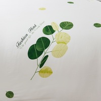 Parure de lit de luxe 100 % coton pour hôtels cinq étoiles, style moderne, ensembles de housses de couette et taies d'oreiller en coton pour B&B, imprimé plantes, drap plat inclus
