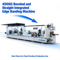 Machine de chantournage CNC multifonctionnelle pour panneaux de contreplaqué mélaminé, entièrement automatique, pour le façonnage de chants droits et biseautés pour l'ameublement.
