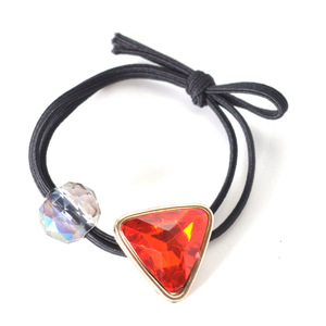 Élastique à <span class=keywords><strong>cheveux</strong></span> en forme de pierre, en caoutchouc, avec pierres de cristal, pour filles, mode française - Product Image 5