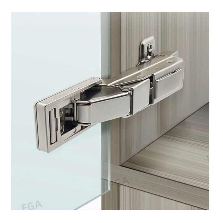 110 Degree Frameless Glass Door Hinge Mirror Damping Zinc Alloy