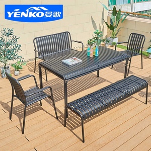 Table et chaise <span class=keywords><strong>de</strong></span> restaurant en aluminium pour café Ensemble <span class=keywords><strong>de</strong></span> salle à manger Mobilier <span class=keywords><strong>de</strong></span> patio extérieur Ensemble <span class=keywords><strong>de</strong></span> <span class=keywords><strong>jardin</strong></span> pour <span class=keywords><strong>terrasse</strong></span> Mobilier <span class=keywords><strong>de</strong></span> <span class=keywords><strong>petit</strong></span> balcon - Product Image 3